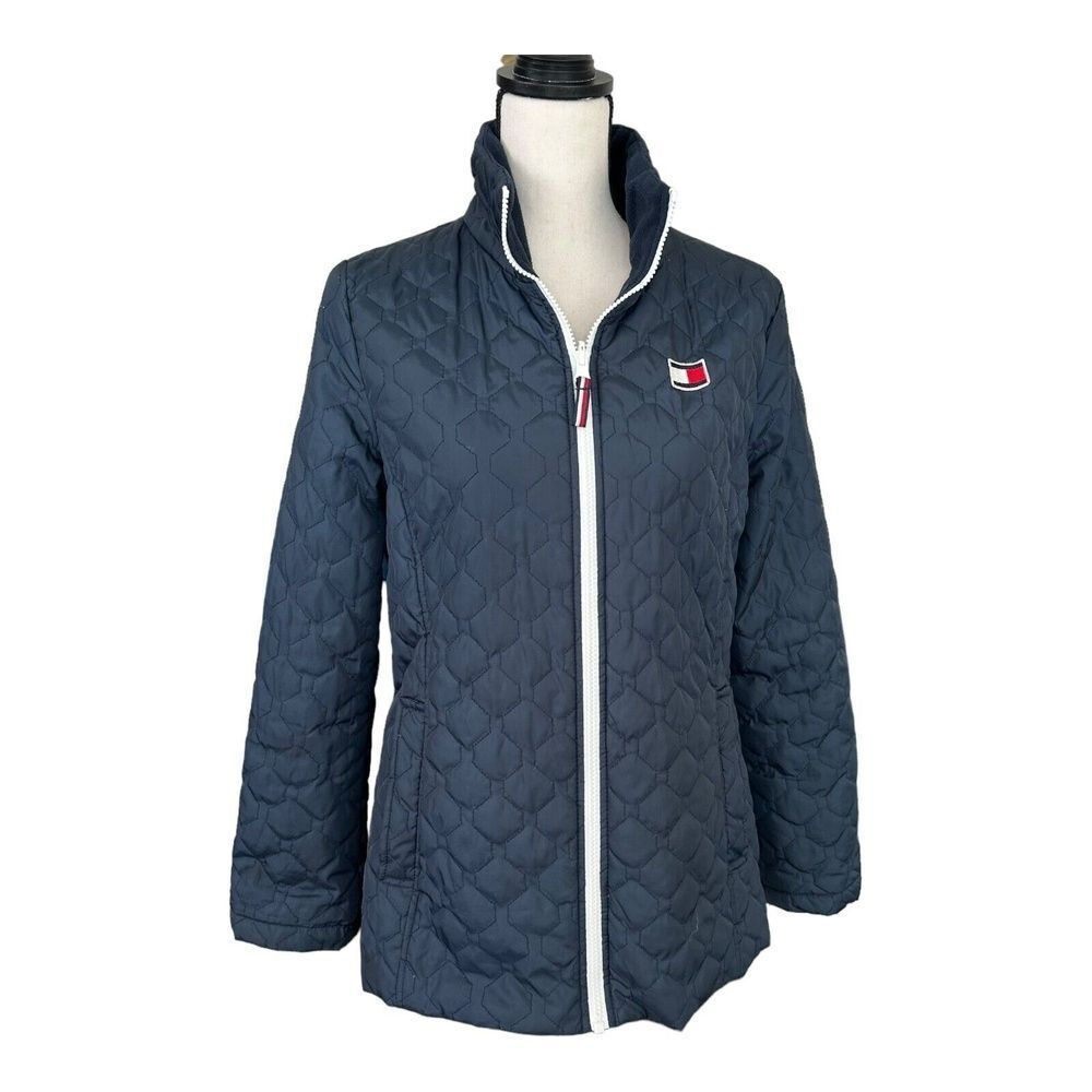 Tommy Hilfiger Womens 3-in-1 All Weather System Jacket Navy Blue Quilted Zip S